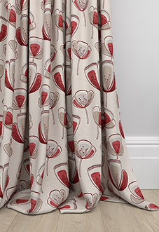 Helix, Red - Made to Measure Curtains
